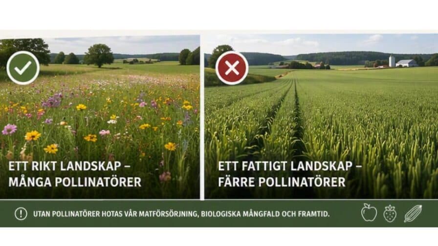 utan mångfald ingaen pollinering.